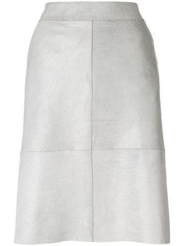 Vanderwilt Straight Over-the-knee Skirt - Grey
