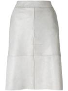 Vanderwilt Straight Over-the-knee Skirt - Grey