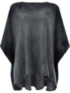 Avant Toi Knitted Ribbed Blouse - Grey