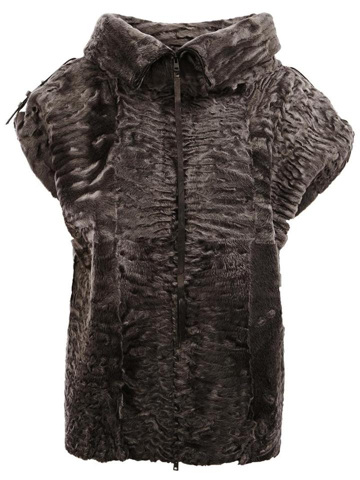 32 Paradis Sprung Frères 'isis' Jacket, Women's, Size: Medium, Grey, Astrakhan