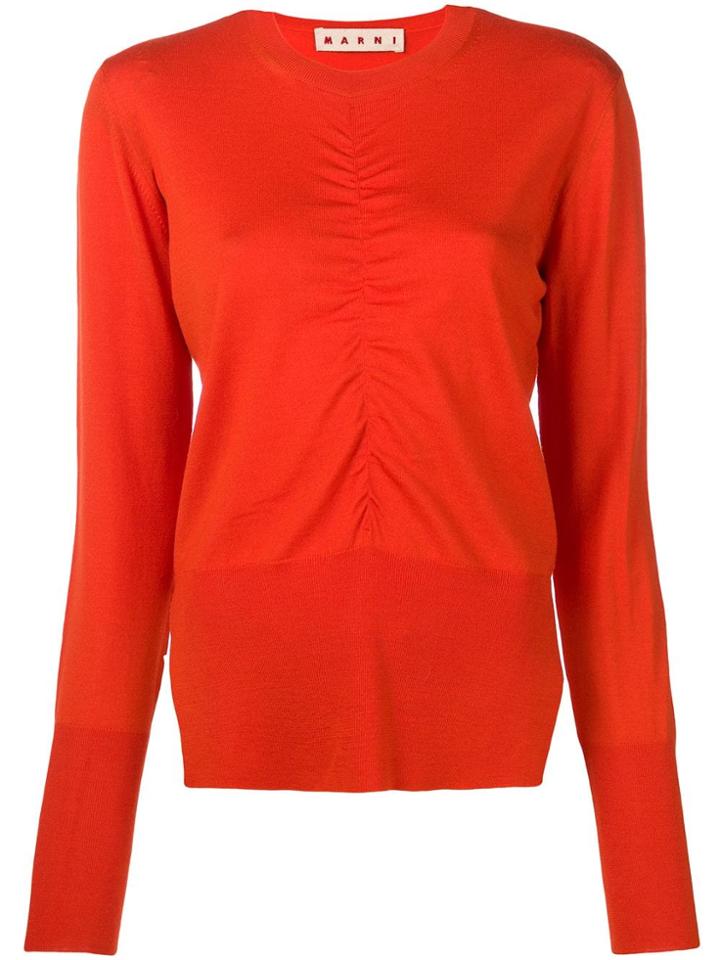 Marni Gathered Detail Jumper - Orange