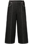 See By Chloé Wide Leg Cropped Jeans - Black
