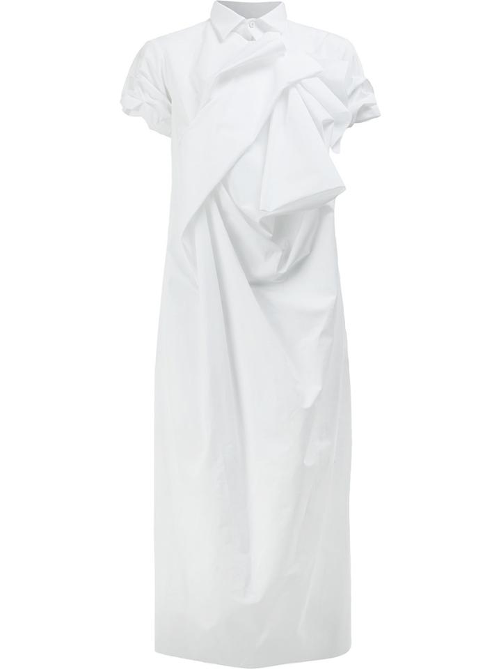 Aganovich Asymmetric Shirt Dress - White