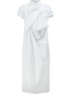 Aganovich Asymmetric Shirt Dress - White