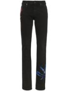 Calvin Klein 205w39nyc Tie-dye Print Slim-fit Jeans - Black