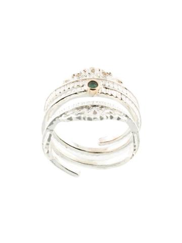 Bed J.w. Ford Crowned Jewel Ring - Silver