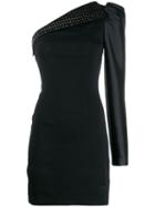 John Richmond Embellished One Shoulder Dress - Black