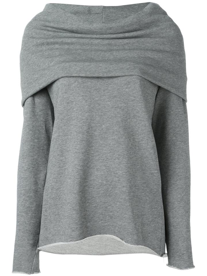 Rta Draped Neck Blouse, Women's, Size: Small, Grey, Cotton/polyester