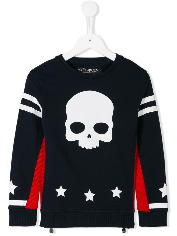 Hydrogen Kids Skull Print Sweatshirt, Boy's, Size: 12 Yrs, Blue