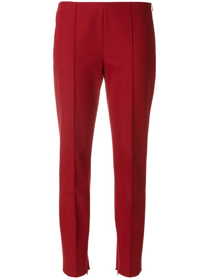 Theory - Cropped Trousers - Women - Cotton/nylon/spandex/elastane - 4, Red, Cotton/nylon/spandex/elastane