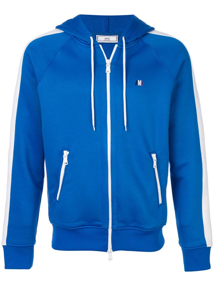 Ami Alexandre Mattiussi Zip Up Hoodie - Blue