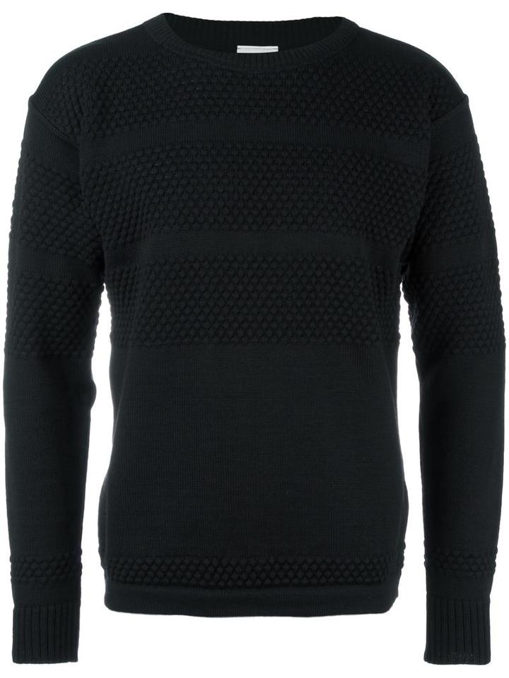 S.n.s. Herning 'fisherman' Jumper, Men's, Size: Medium, Black, Virgin Wool