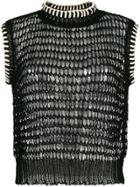 Jil Sander Open Knit Top - Black
