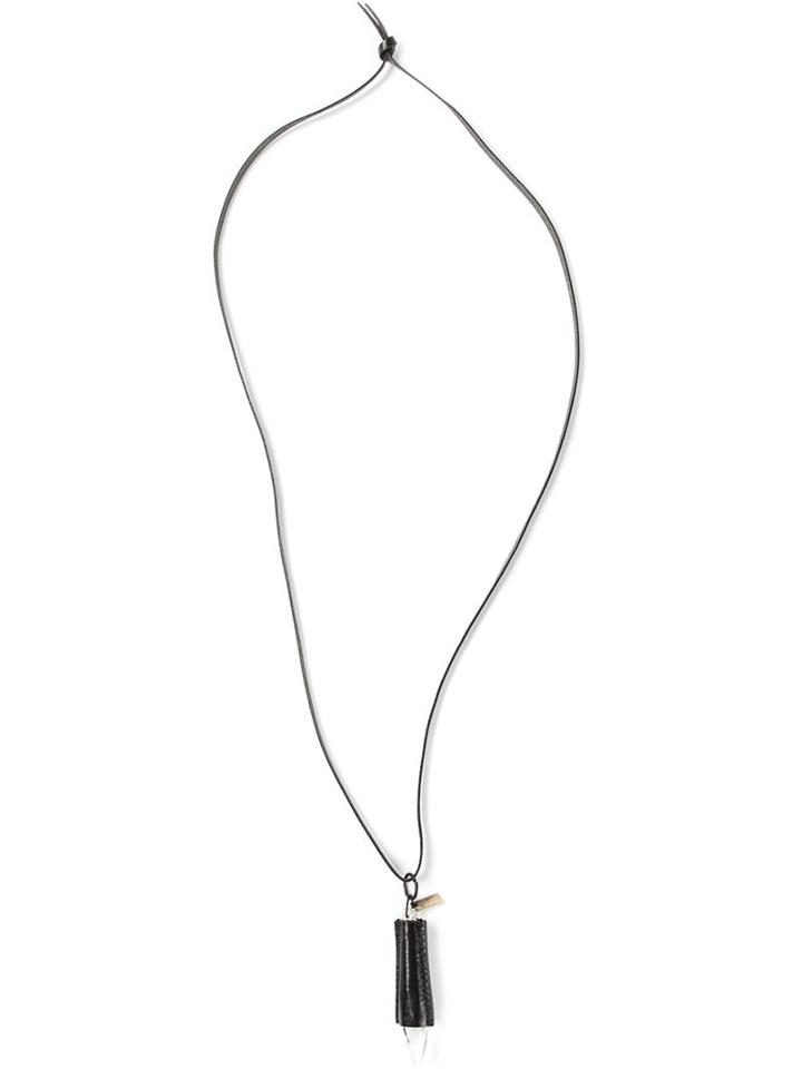 Ann Demeulemeester Diamond-shaped Pendant Necklace, Women's, Black