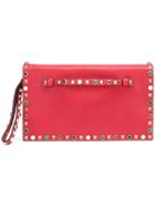 Valentino 'rockstud Rolling' Clutch, Women's, Red
