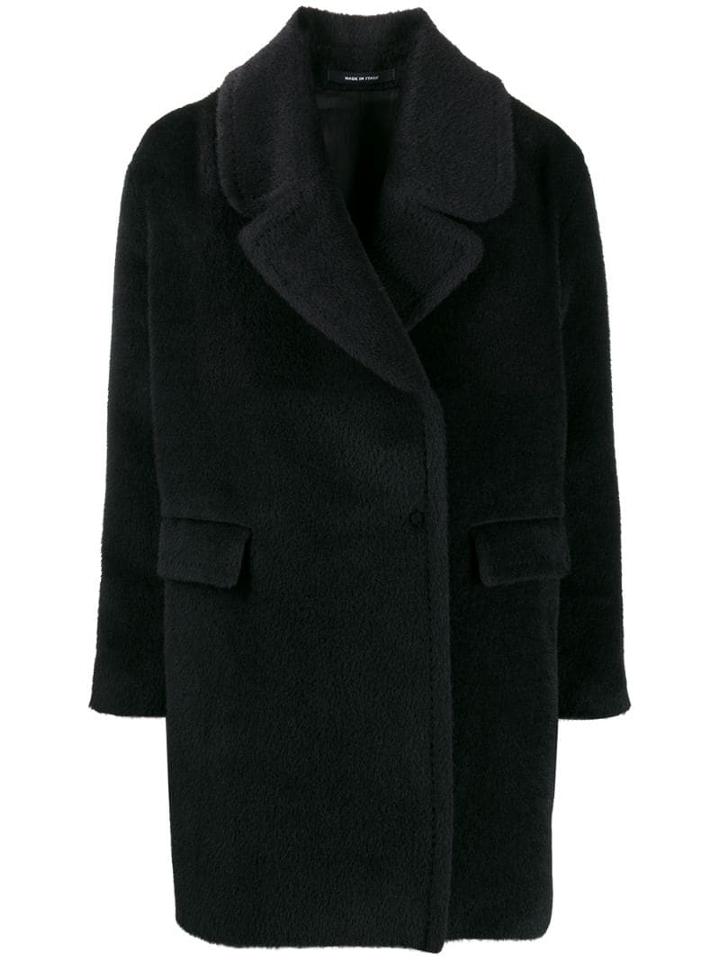 Tagliatore Off-centre Coat - Black