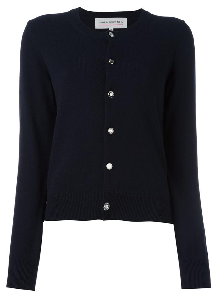 Comme Des Garçons Girl Classic Cardigan, Size: Small, Blue, Wool