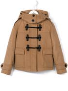 Burberry Kids Short Duffle Coat, Girl's, Size: 10 Yrs, Nude/neutrals