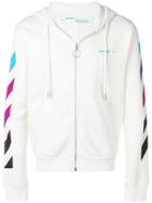 Off-white Colour-block Zipped Hoodie