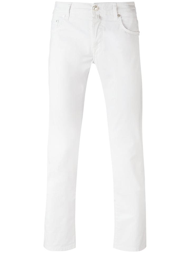 Jacob Cohen - Tapered Trousers - Men - Cotton/spandex/elastane - 32, White, Cotton/spandex/elastane