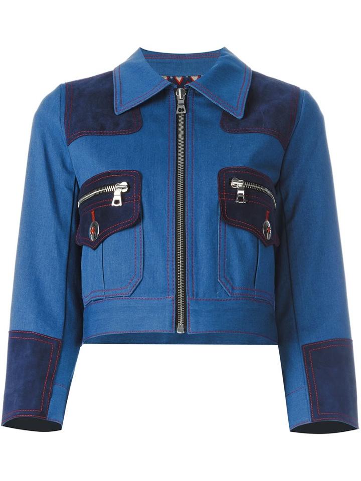 Marc Jacobs Zip Front Denim Jacket