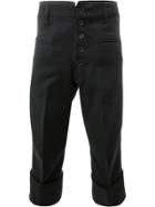 Christopher Nemeth Cuffed Cropped Trousers - Black