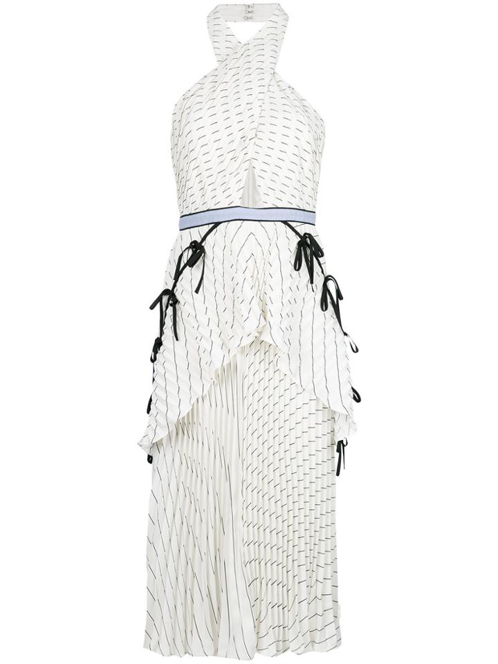 Self-portrait Halterneck Dress - White