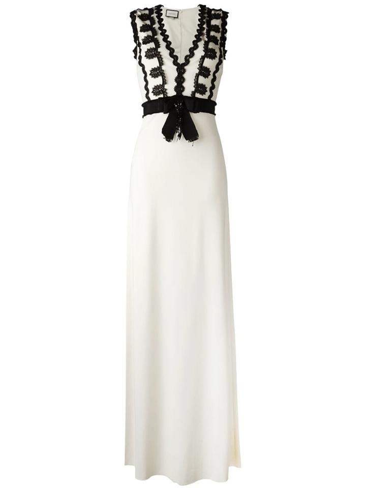 Gucci Embroidered Gown - Neutrals