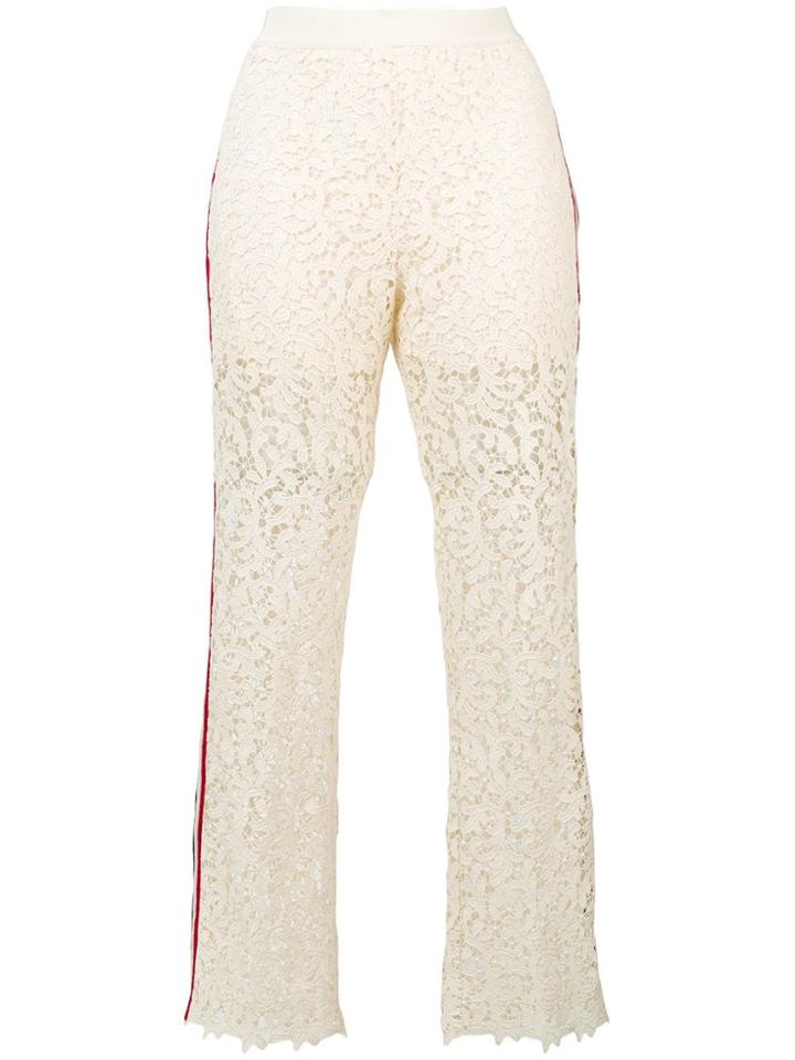 Ermanno Scervino Sheer Lace Trousers - Neutrals