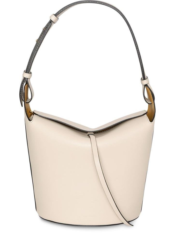 Burberry The Medium Leather Bucket Bag - Neutrals