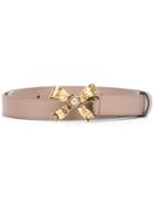 Gucci Bow Belt, Women's, Size: 95, Nude/neutrals, Leather/metal (other)