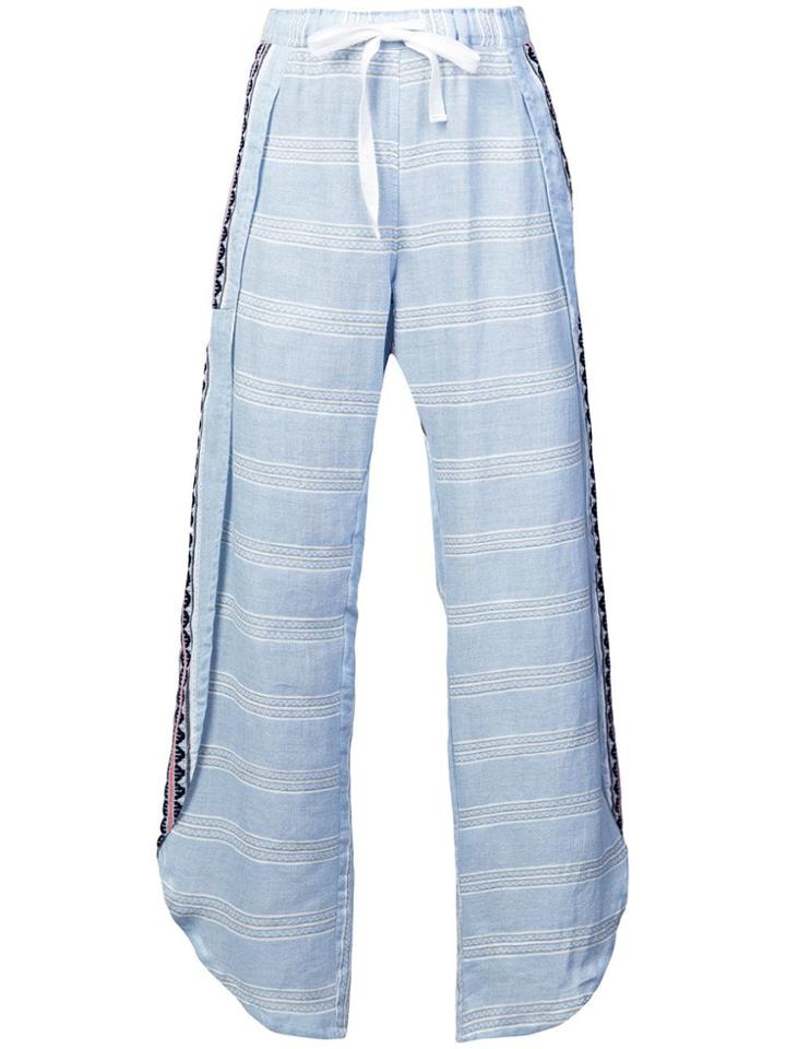 Lemlem Ribani Slit Side Beach Trousers - Blue