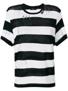 Amiri Printed Stripe T-shirt - Black