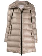 Moncler Hooded Padded Coat - Neutrals