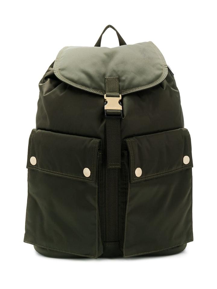 Porter Olive Nylon Porter Back Pack - Green