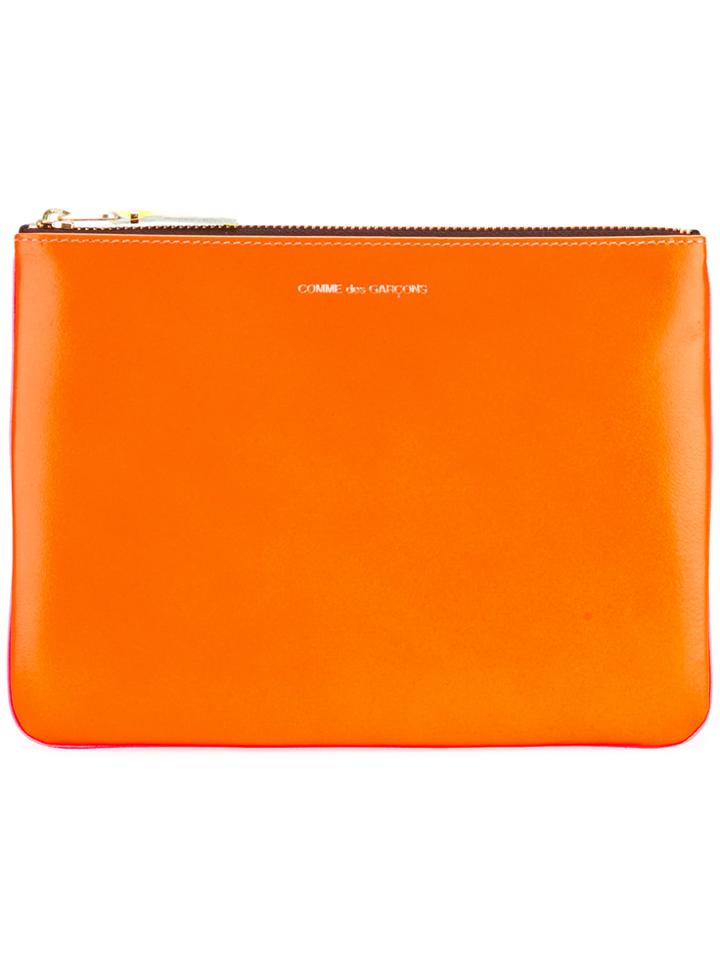 Comme Des Garçons Wallet Zipped Clutch - Yellow & Orange