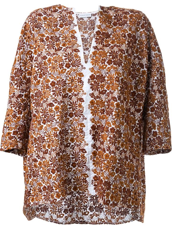 Scanlan Theodore Embroidered Floral Top