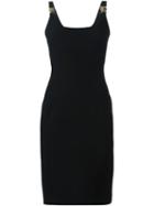Versace Collection Square Neck Pencil Dress, Women's, Size: 38, Black, Viscose/polyamide/spandex/elastane/viscose