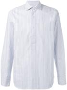 Doppiaa Striped Shirt, Men's, Size: 40, White, Cotton