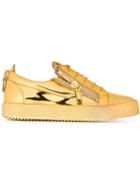 Giuseppe Zanotti Design Vegas Low-top Sneakers, Men's, Size: 39.5, Grey, Patent Leather/rubber
