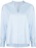 Estnation - Buttonless Blouse - Women - Cotton - 36, Blue, Cotton