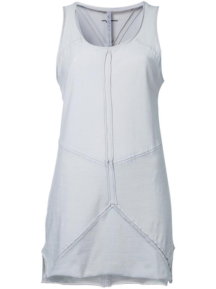 First Aid To The Injured - Sphenoid Tank Top - Women - Cotton - 3, Grey, Cotton