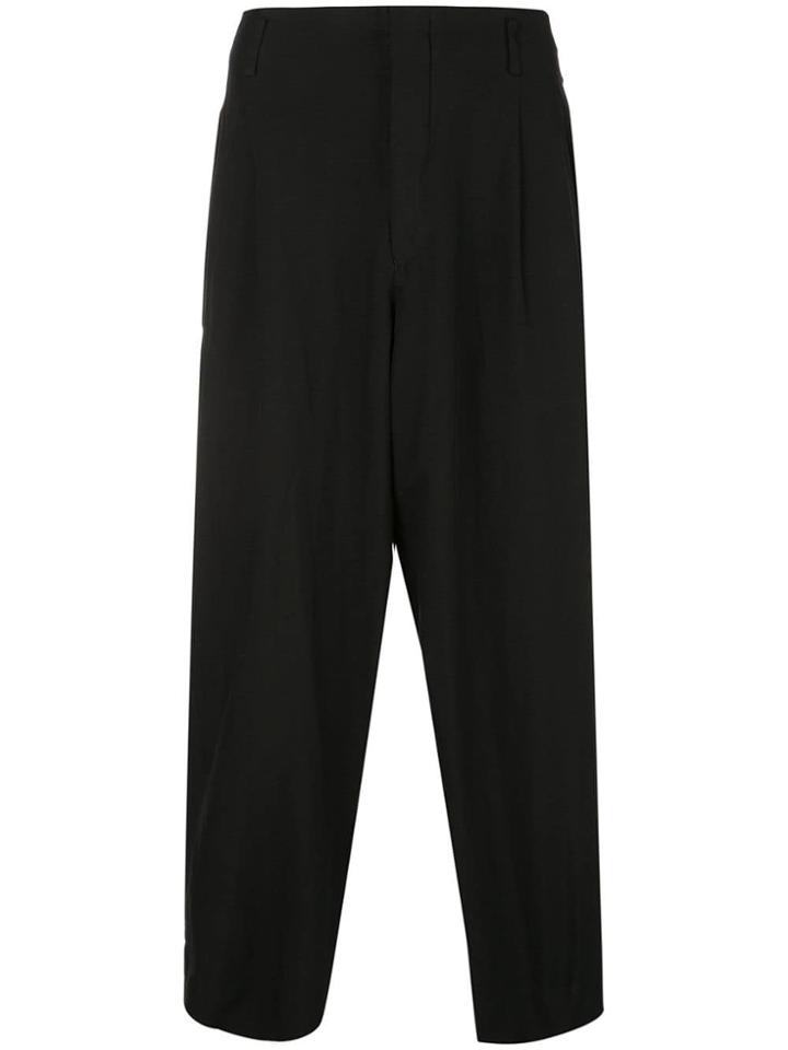 Comme Des Garçons Homme Plus Dropped Crotch Trousers - Black