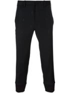 Neil Barrett Skinny Fit Trousers, Men's, Size: 50, Black, Cotton/polyester/virgin Wool