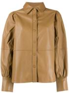 Ganni Slim Fit Shirt - Brown