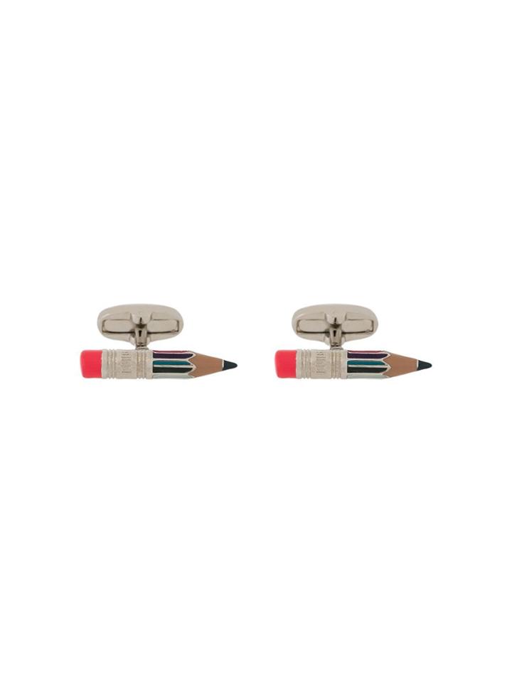 Paul Smith Striped Pencil Cufflinks - Metallic