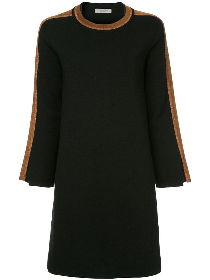 D.exterior Side Stripe Dress - Black