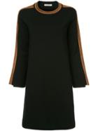 D.exterior Side Stripe Dress - Black
