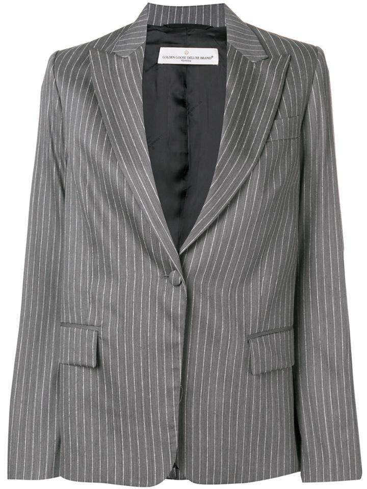 Golden Goose Deluxe Brand Oversized Pinstripe Blazer - Grey