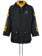 Palm Angels - Printed Flame Parka - Men - Cotton/polyamide/polyester - M, Black, Cotton/polyamide/polyester